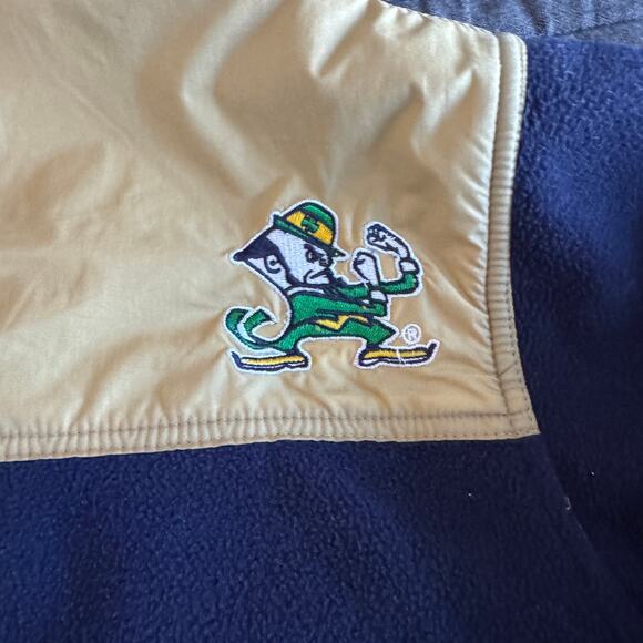 Vintage 1990s Collegiate Notre Dame Fighting Irish Gold Fleece Jacket Men's M - Picture 5 of 14